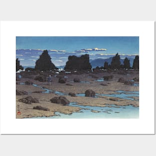 Hashikui Rock at Kushimoto by Kawase Hasui Posters and Art